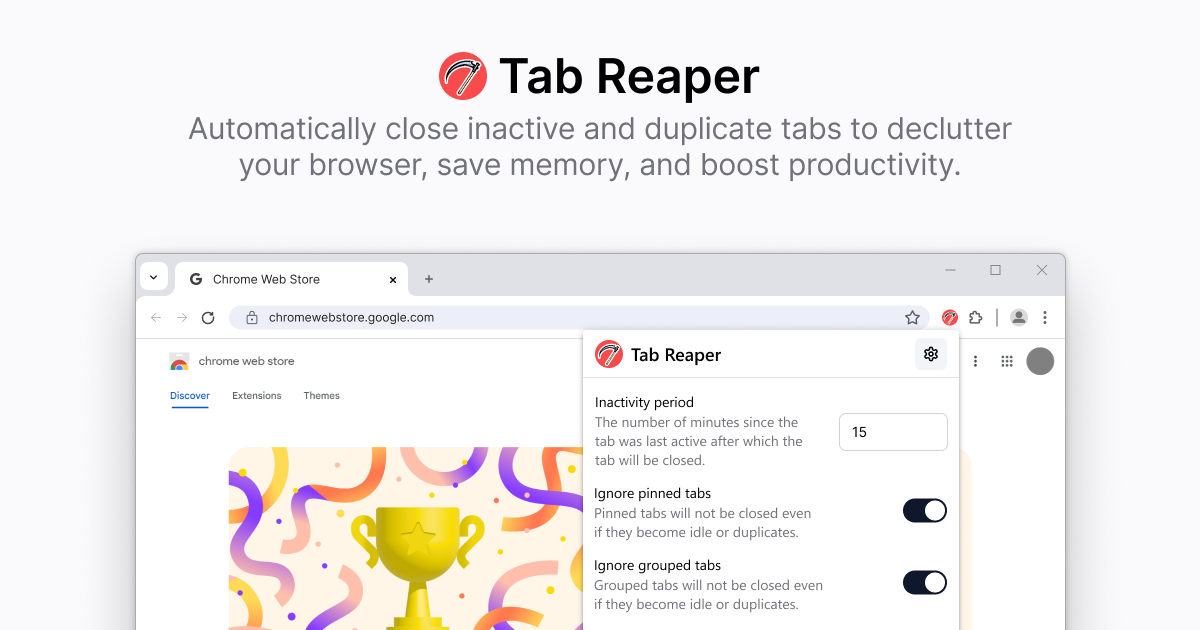 Tab Reaper - Automatically Close Idle and Duplicate Browser Tabs